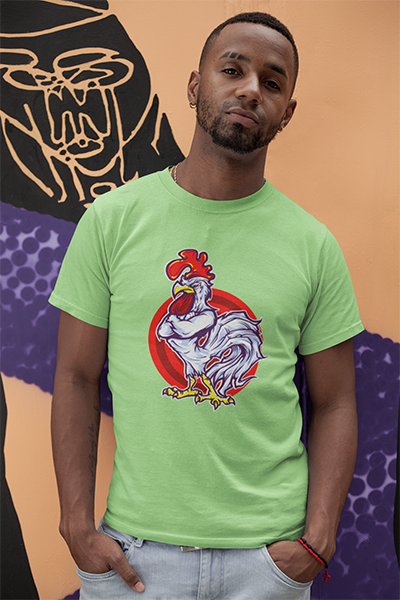 DHAGA CHICKEN GRAPHIC PRINTED T-SHIRT Neon Green