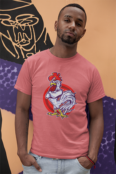 DHAGA CHICKEN GRAPHIC PRINTED T-SHIRT PINK